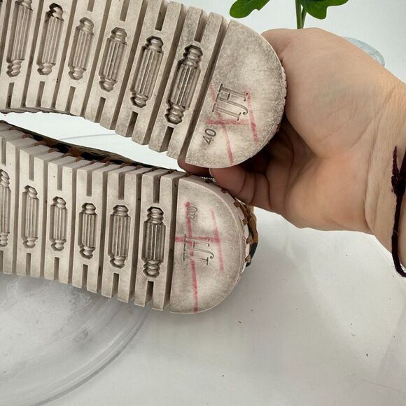 Ilse Jacobsen Women Tulip Flat Size 40 10 Slip On Shoe Brown Perforated Fabric - Picture 11 of 14